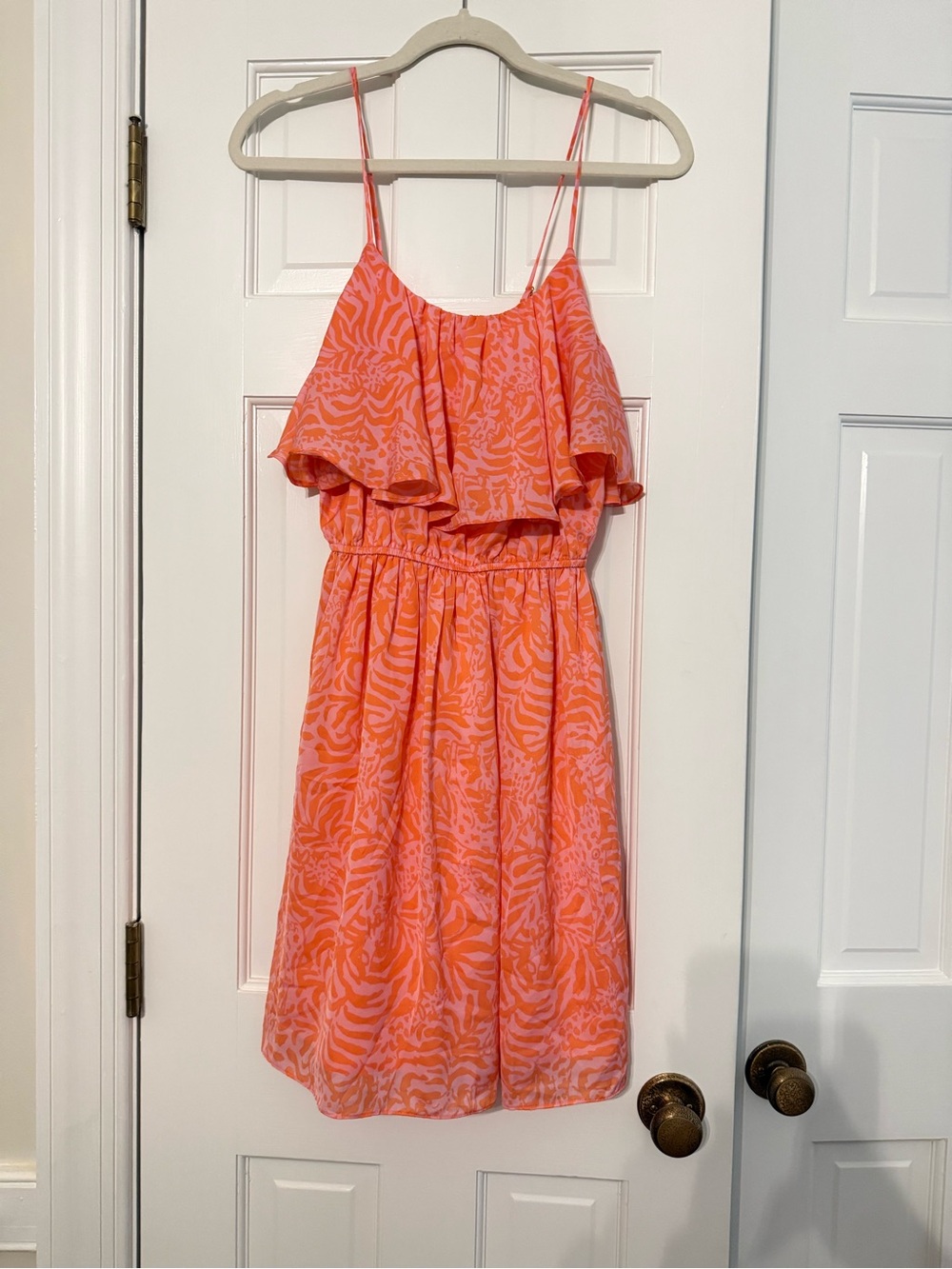 Lilly Pulitzer Coral-Pink Ruffle Sundress